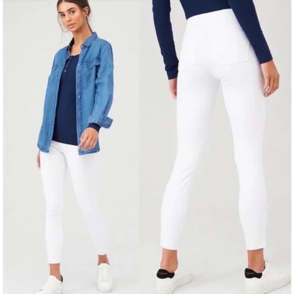 Spanx Jeans Women Small White Jeanish Leggings‎ High Rise Skinny
